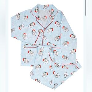 NWT - Men's Vintage Santa Blue Button Down Pajama Set - Size: XXL